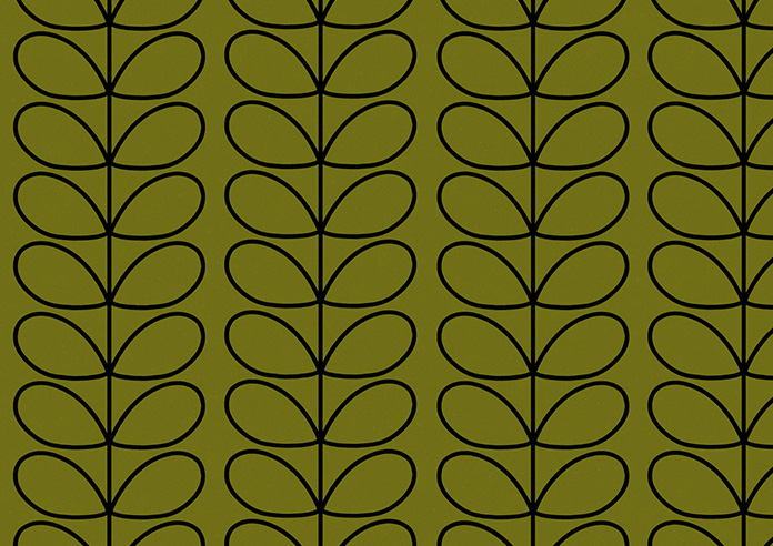Orla Kiely Linear Stem, Olive & Black - Twist&Fit Roman Blind - Image 8